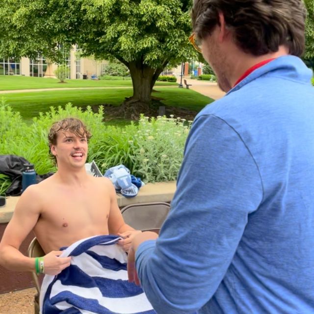 We loved stopping by to support @slu_swimdive for pie a swimmer as they support @pfpstl in their quest to provide mental illness treatment to our STL residents. #slu #verve #saintlouisuniversity #stlapartments